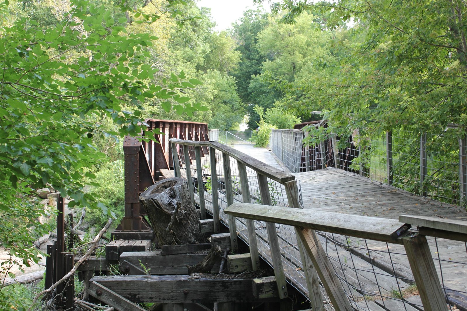Looking north